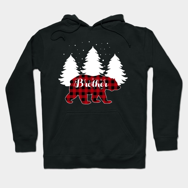 Buffalo Red Plaid Brother Bear Matching Family Christmas Hoodie by Kagina